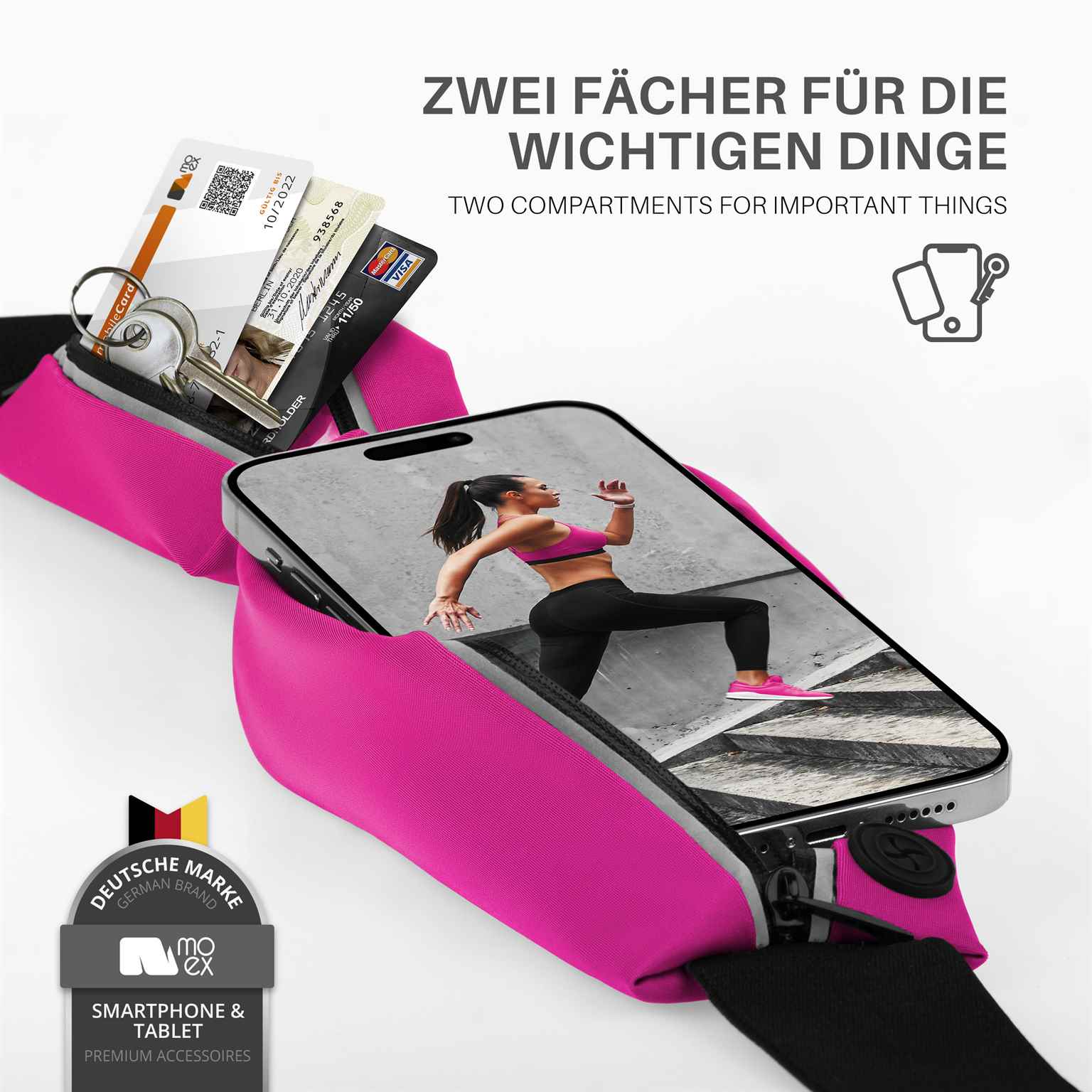 moex Easy Bag iPhone 15 Pro Max Laufgürtel zum Joggen – Weiteres Produktbild 2 moex Easy Bag iPhone 15 Pro Max Laufgürtel zum Joggen – Weiteres Produktbild 2