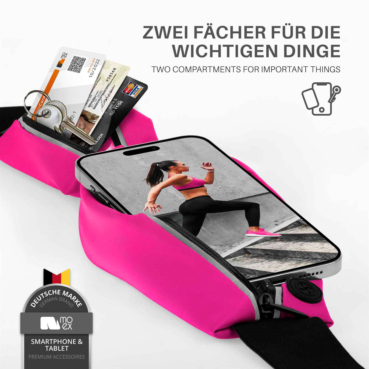 moex Easy Bag Asus ROG Phone 5s Pro Laufgürtel zum Joggen – Weiteres Produktbild 1
