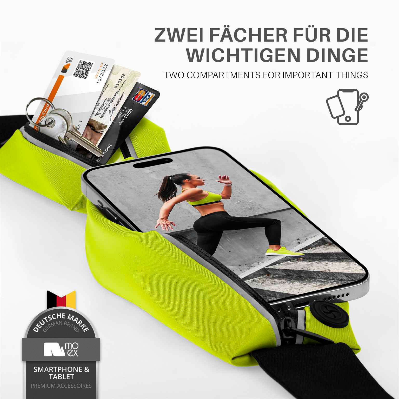 moex Easy Bag Asus ROG Phone 5s Laufgürtel zum Joggen – Weiteres Produktbild 1
