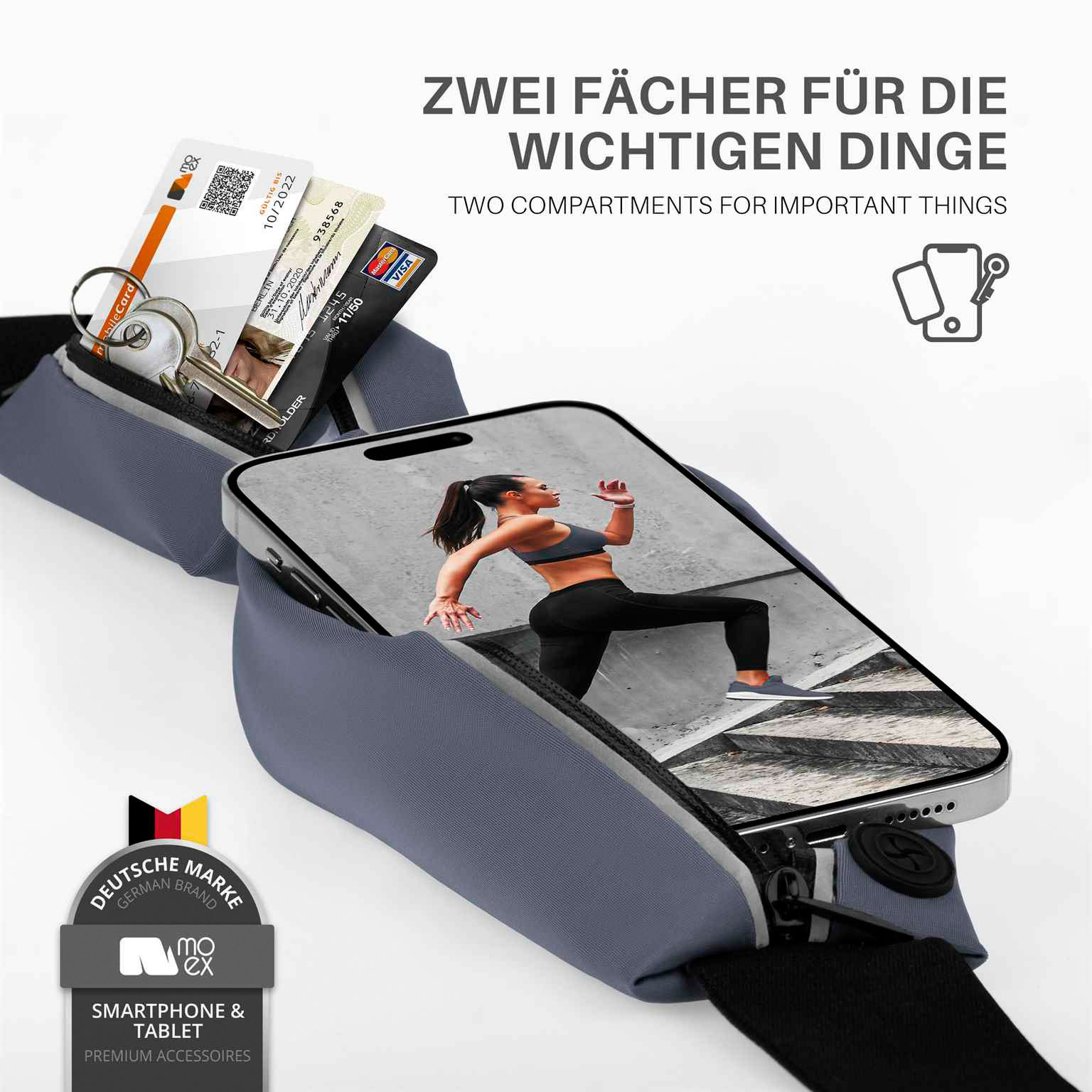 moex Easy Bag Asus ROG Phone 6D Ultimate Laufgürtel zum Joggen – Weiteres Produktbild 1