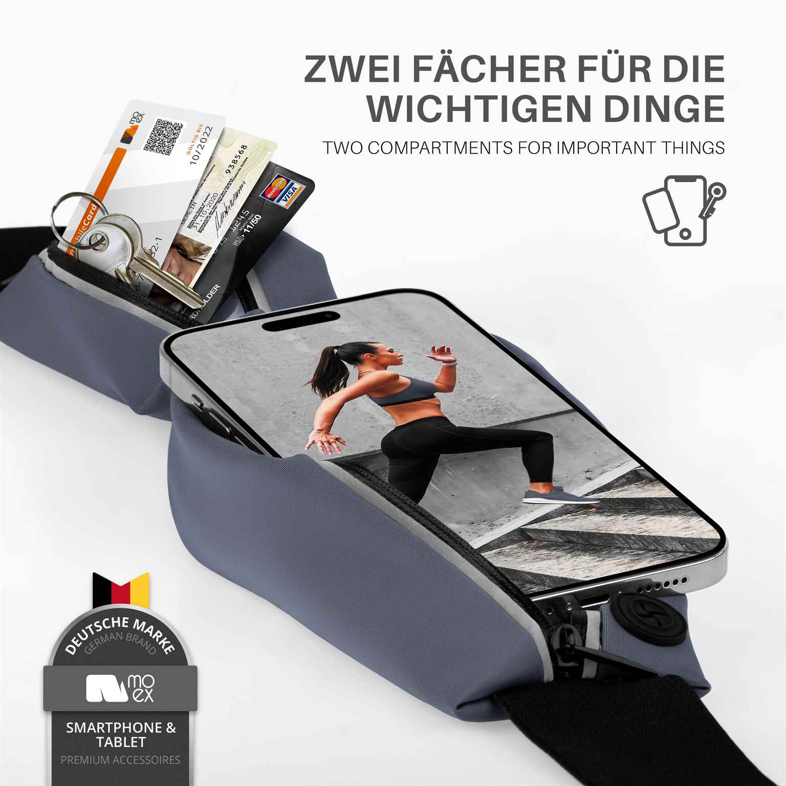 moex Easy Bag Google Pixel 8 Pro Laufgürtel zum Joggen – Weiteres Produktbild 1