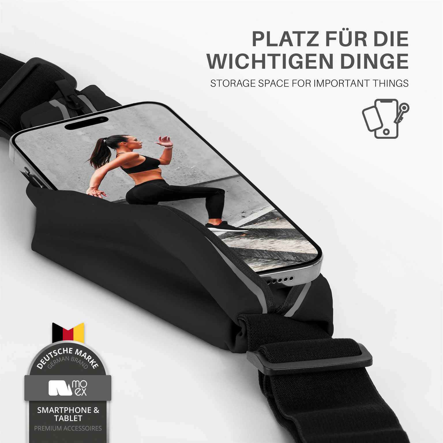 moex Easy Bag Huawei Pura 70 Pro Laufgürtel zum Joggen – Weiteres Produktbild 1