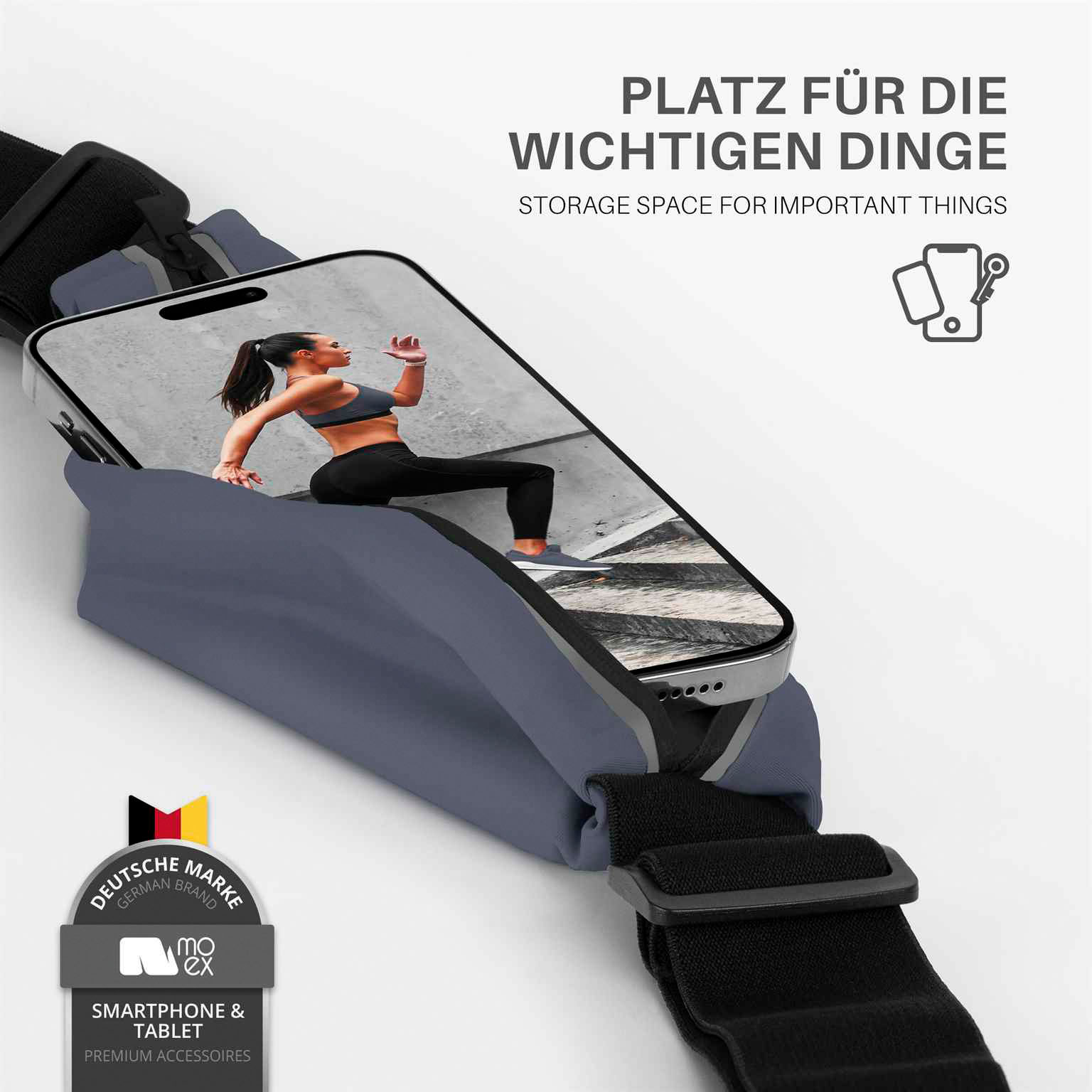 moex Easy Bag Samsung Galaxy Note 20 5G Laufgürtel zum Joggen – Weiteres Produktbild 1