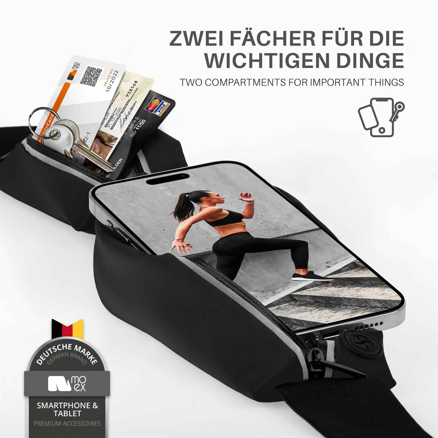 moex Easy Bag Ulefone Power Armor 16S Laufgürtel zum Joggen – Weiteres Produktbild 1