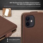 moex Flip Case iPhone 12 mini Klapphülle Leder Optik – Weiteres Produktbild 3