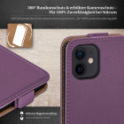 moex Flip Case iPhone 12 mini Klapphülle Leder Optik – Weiteres Produktbild 3