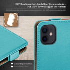 moex Flip Case iPhone 12 mini Klapphülle Leder Optik – Weiteres Produktbild 3