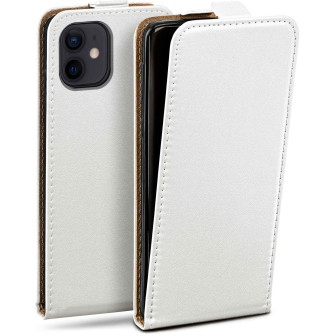 moex moex Flip Case iPhone 12 mini Klapphülle Leder Optik – Pearl-White