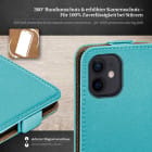 moex Flip Case iPhone 12 Klapphülle Leder Optik – Produktbild 3