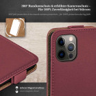 moex Flip Case iPhone 12 Pro Klapphülle Leder Optik – Weiteres Produktbild 3