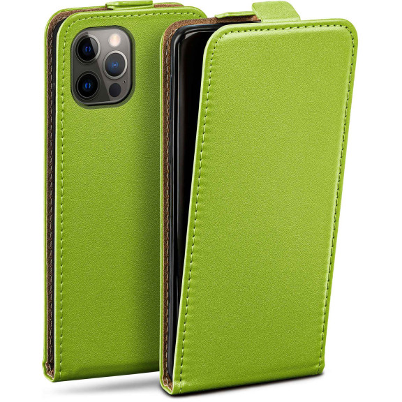 moex Flip Case iPhone 12 Pro Klapphülle Leder Optik – Weiteres Produktbild 1