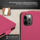moex Flip Case iPhone 12 Pro Klapphülle Leder Optik – Weiteres Produktbild 3