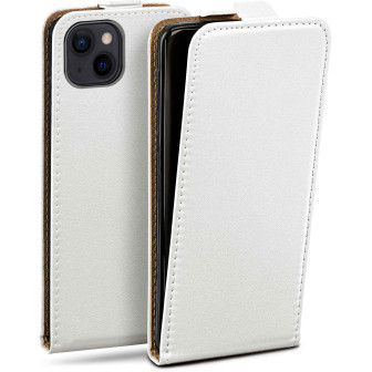 moex moex Flip Case iPhone 13 mini Klapphülle Leder Optik – Pearl-White