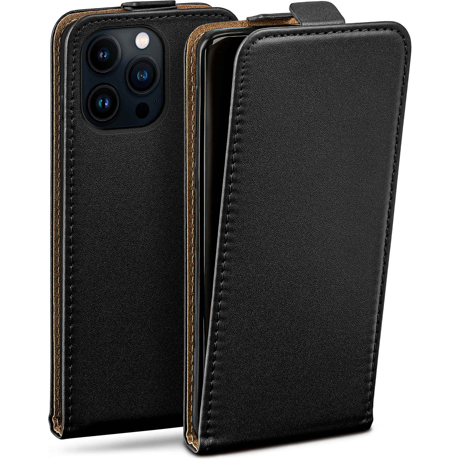 moex Flip Case iPhone 13 Pro Max Klapphülle Leder Optik – undefined
