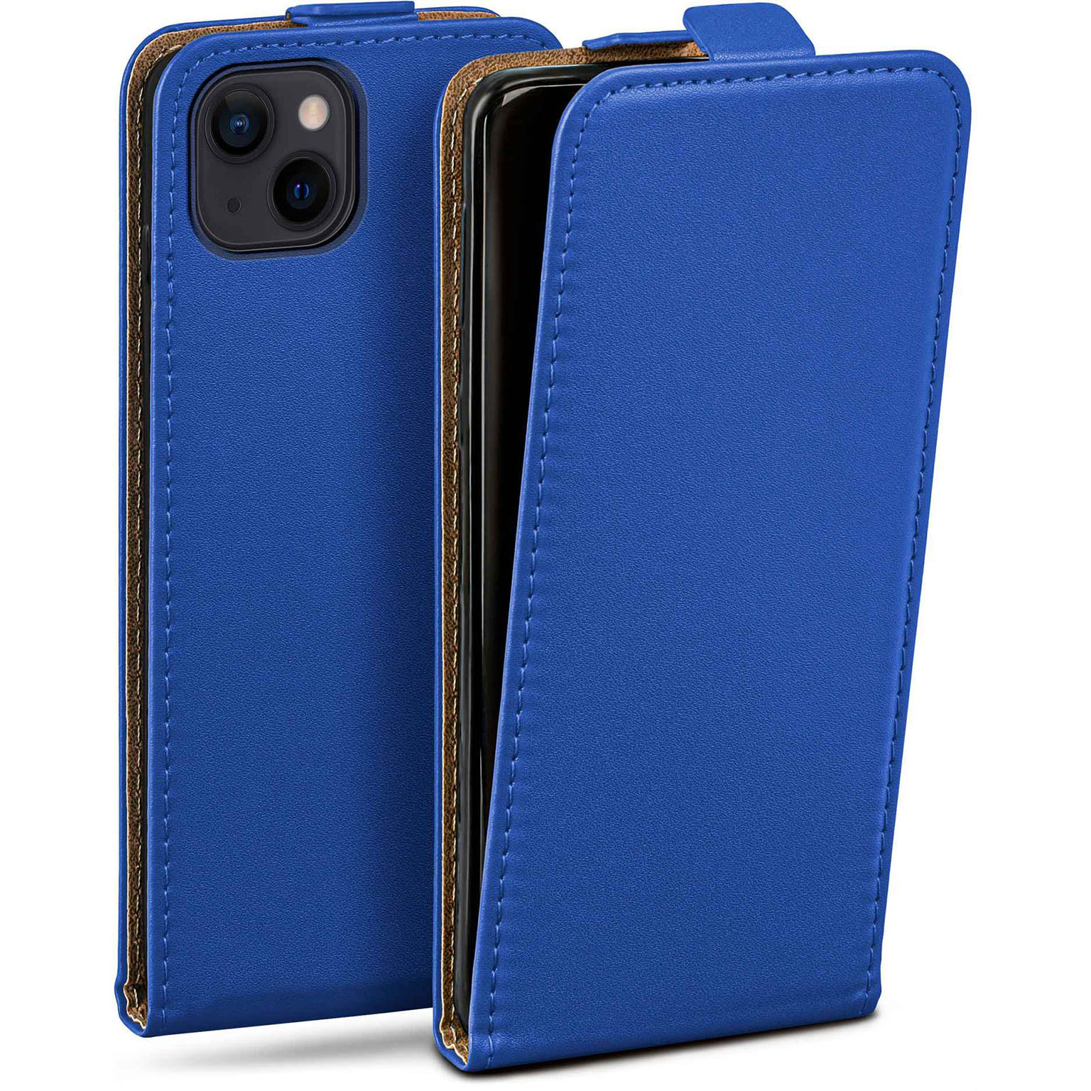 moex Flip Case iPhone 13 Klapphülle Leder Optik – Weiteres Produktbild 1