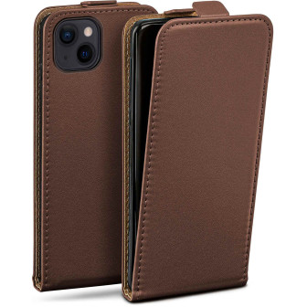 moex moex Flip Case iPhone 13 Klapphülle Leder Optik – Oxide-Brown