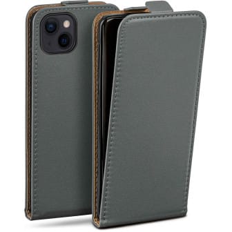 moex Flip Case iPhone 13 Klapphülle Leder Optik – Anthracite-Gray moex Flip Case iPhone 13 Klapphülle Leder Optik – Anthracite-Gray
