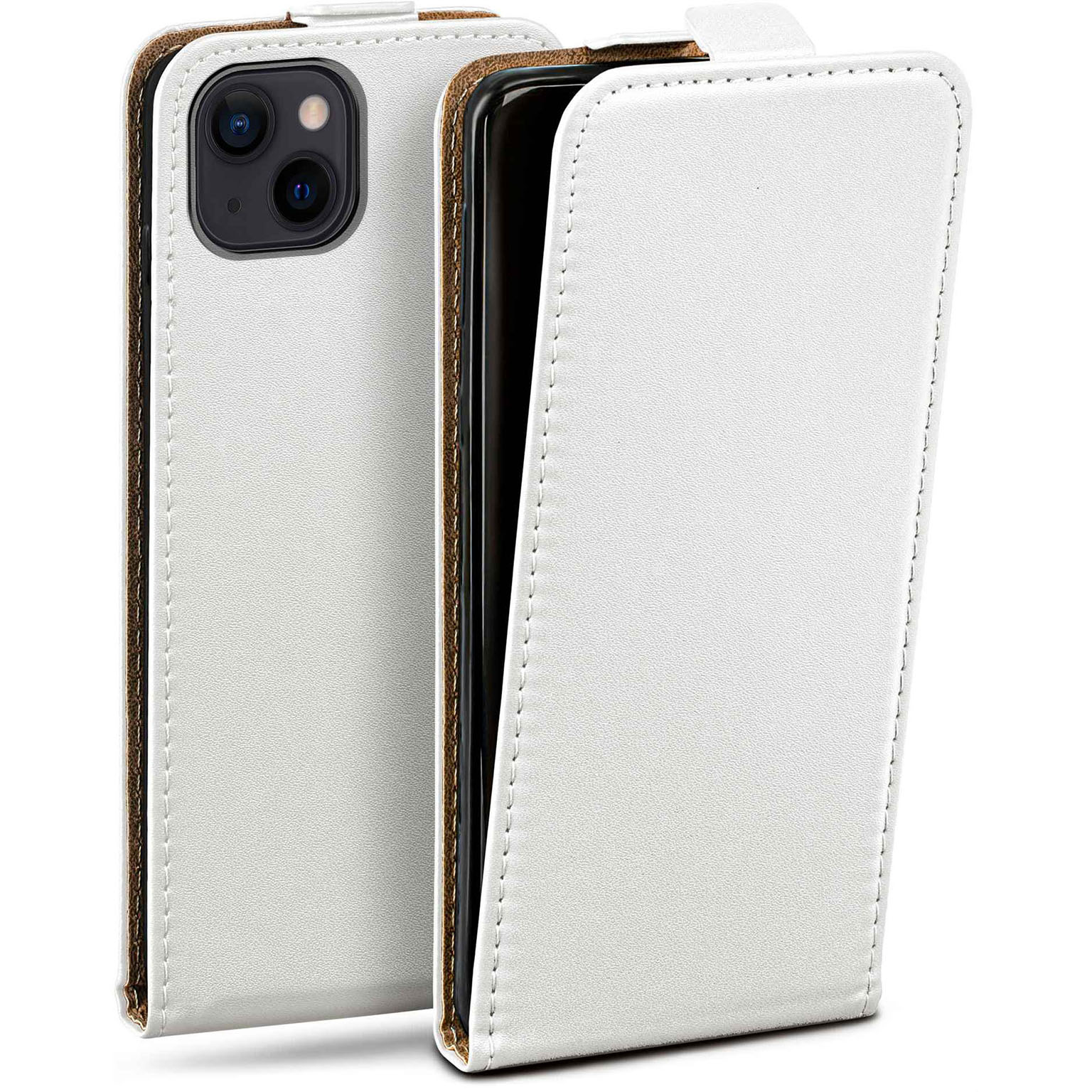 moex Flip Case iPhone 13 Klapphülle Leder Optik – Weiteres Produktbild 1