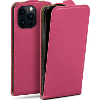 moex moex Flip Case iPhone 13 Pro Klapphülle Leder Optik – Berry-Fuchsia