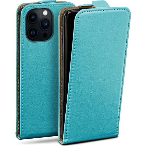 moex Flip Case iPhone 13 Pro Klapphülle Leder Optik – Weiteres Produktbild 1