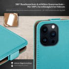 moex Flip Case iPhone 13 Pro Klapphülle Leder Optik – Weiteres Produktbild 3
