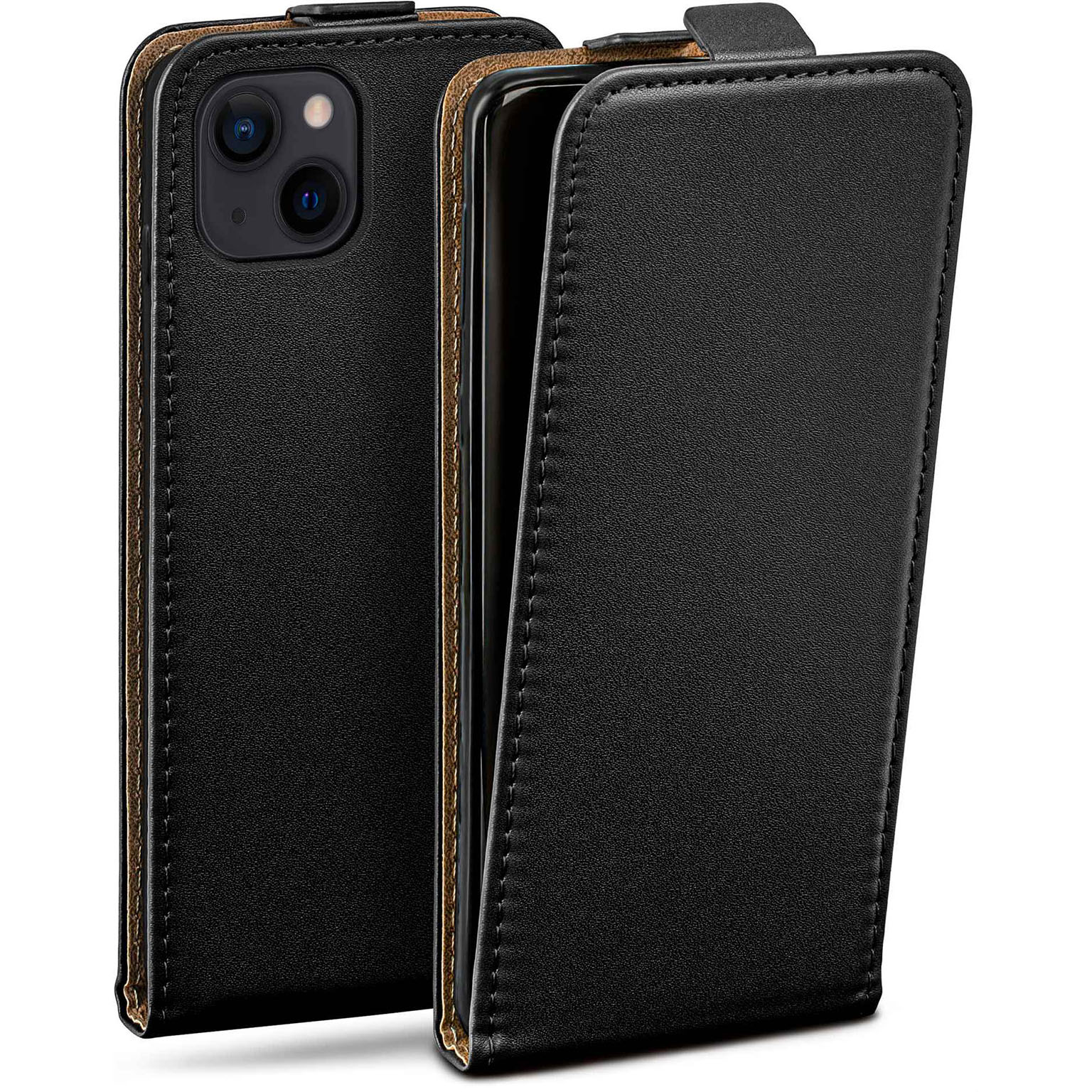 moex Flip Case iPhone 14 Plus Klapphülle Leder Optik – undefined