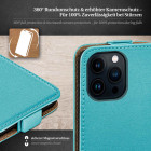 moex Flip Case iPhone 14 Pro Klapphülle Leder Optik – Produktbild 3