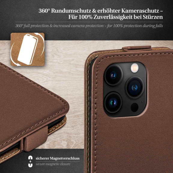 moex Flip Case iPhone 15 Pro Klapphülle Leder Optik – Weiteres Produktbild 3 moex Flip Case iPhone 15 Pro Klapphülle Leder Optik – Weiteres Produktbild 3