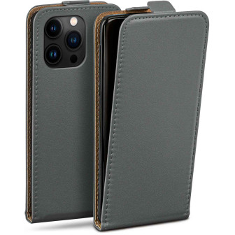 moex Flip Case iPhone 15 Pro Klapphülle Leder Optik – Anthracite-Gray moex Flip Case iPhone 15 Pro Klapphülle Leder Optik – Anthracite-Gray