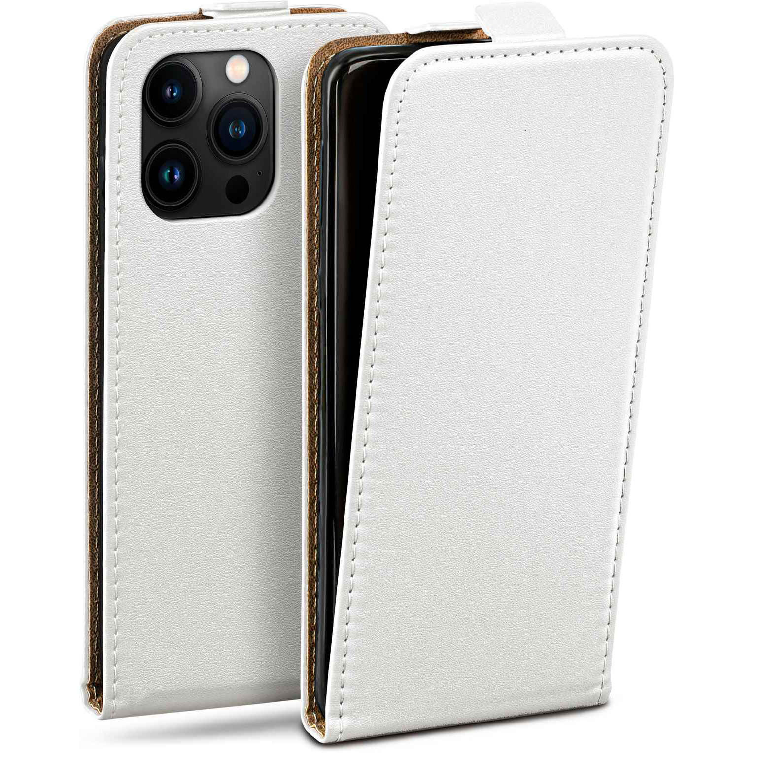 moex Flip Case iPhone 15 Pro Klapphülle Leder Optik – Weiteres Produktbild 1 moex Flip Case iPhone 15 Pro Klapphülle Leder Optik – Weiteres Produktbild 1