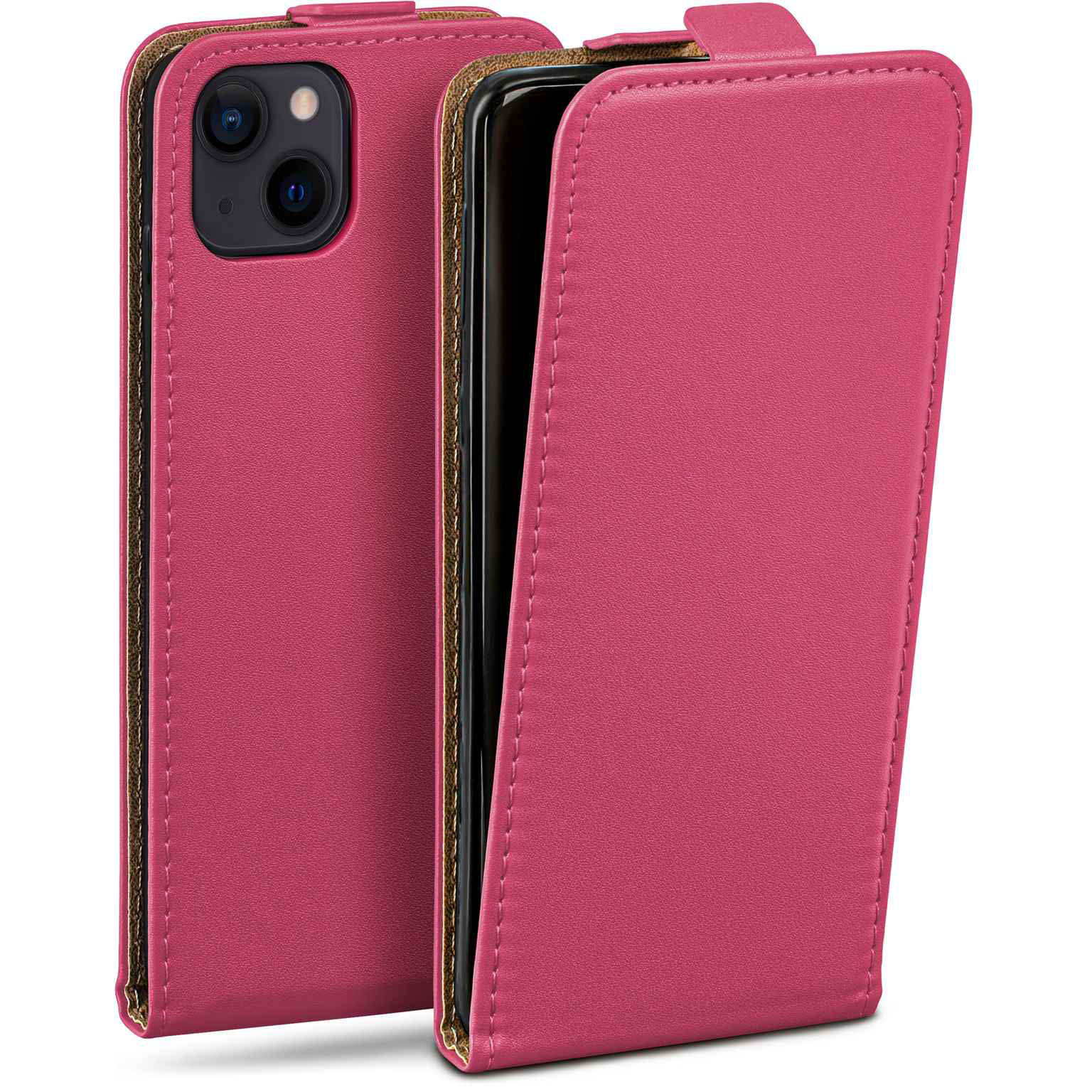 moex Flip Case iPhone 15 Klapphülle Leder Optik – Weiteres Produktbild 1