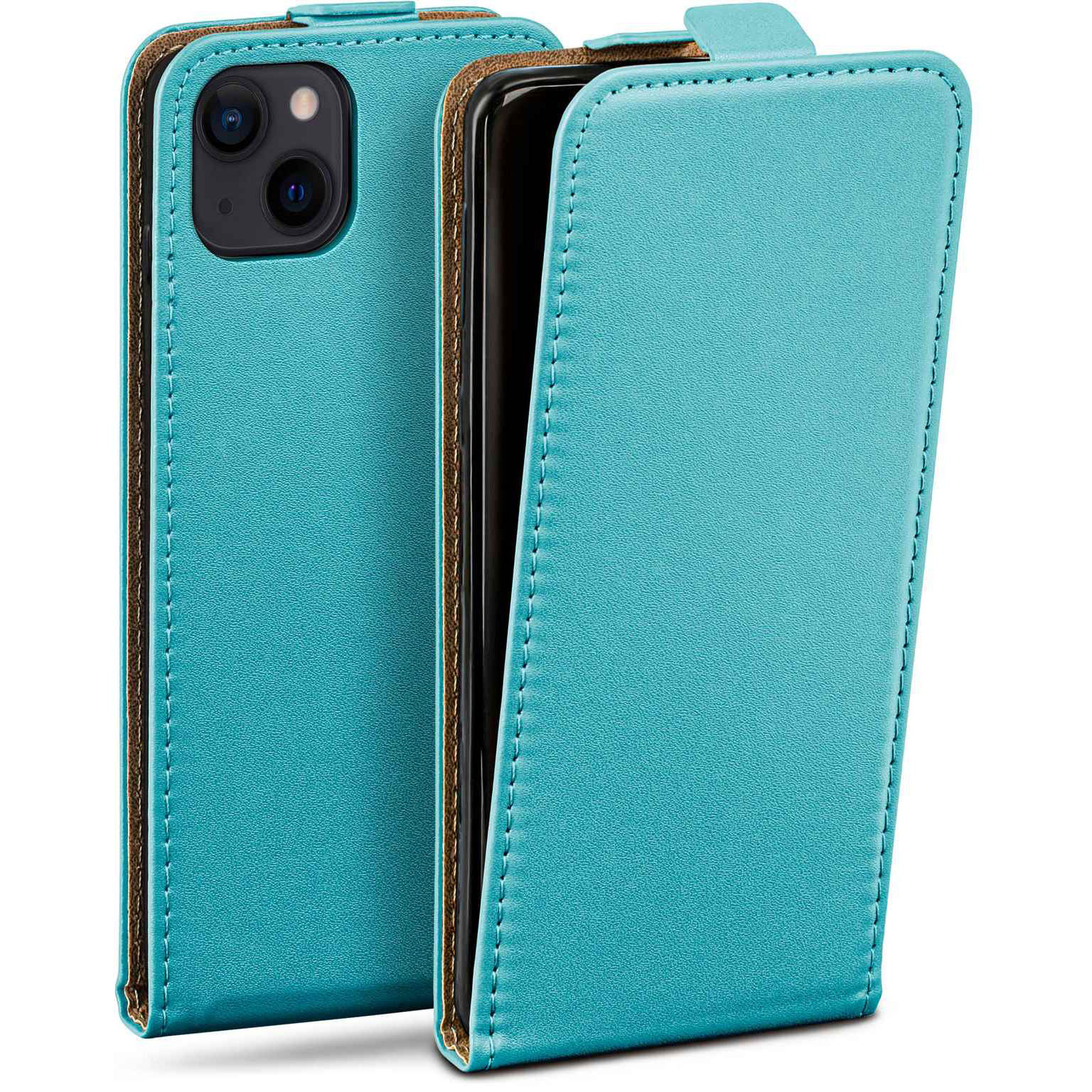 moex Flip Case iPhone 15 Klapphülle Leder Optik – Weiteres Produktbild 1 moex Flip Case iPhone 15 Klapphülle Leder Optik – Weiteres Produktbild 1