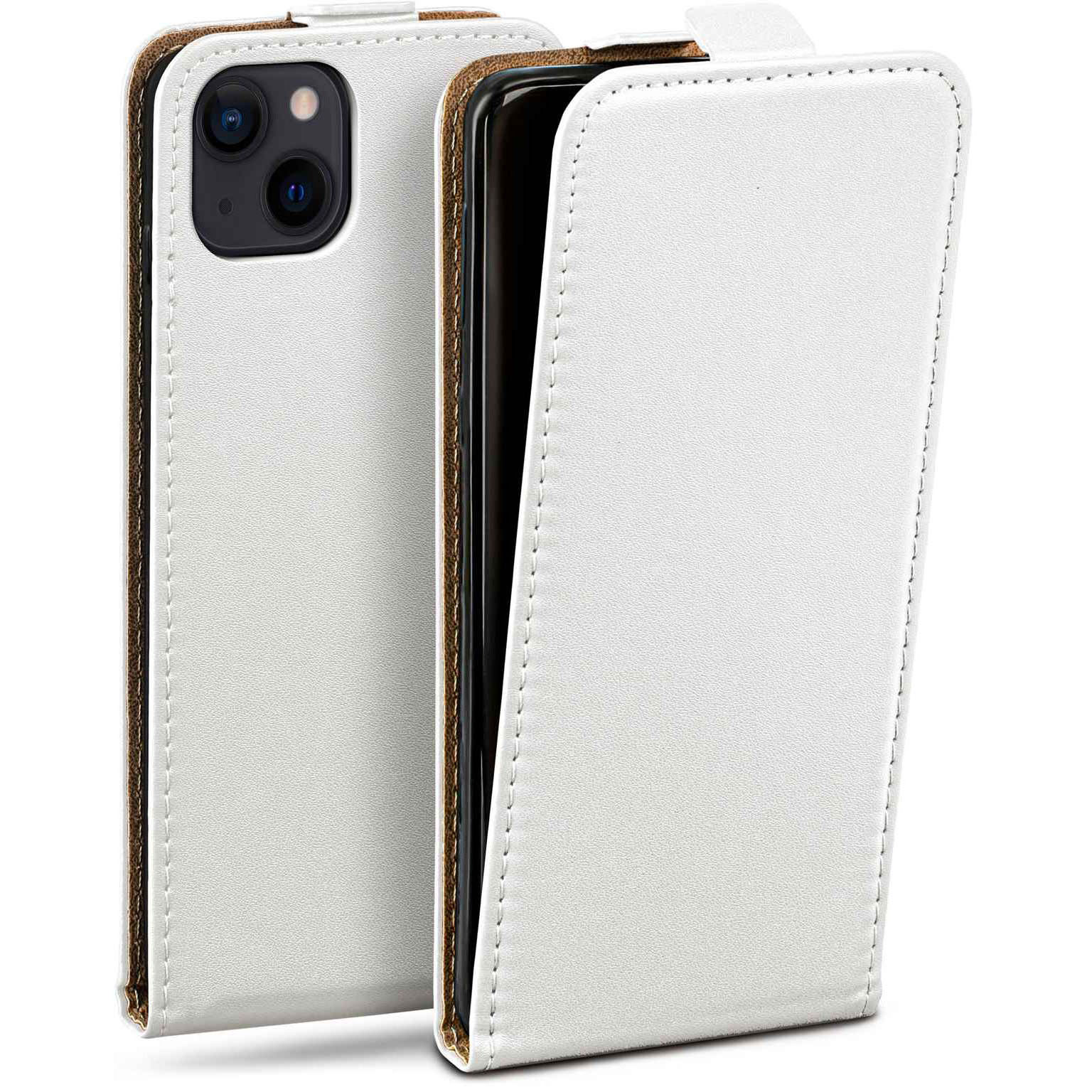 moex Flip Case iPhone 15 Klapphülle Leder Optik – Weiteres Produktbild 1