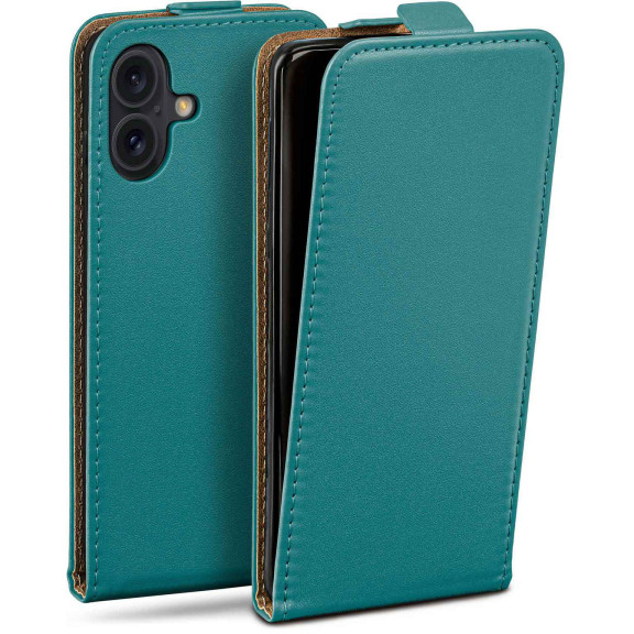 moex Flip Case iPhone 16 Plus Klapphülle Leder Optik – Weiteres Produktbild 1