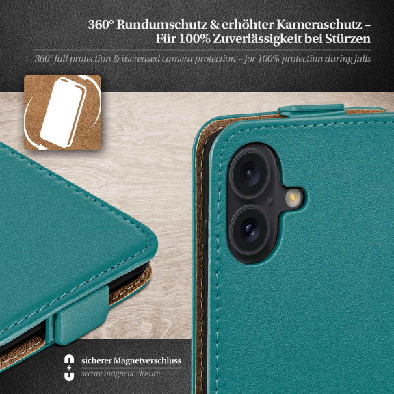 moex Flip Case iPhone 16 Plus Klapphülle Leder Optik – Weiteres Produktbild 3 moex Flip Case iPhone 16 Plus Klapphülle Leder Optik – Weiteres Produktbild 3