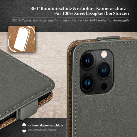 moex Flip Case iPhone 16 Pro Max Klapphülle Leder Optik – Weiteres Produktbild 3 moex Flip Case iPhone 16 Pro Max Klapphülle Leder Optik – Weiteres Produktbild 3