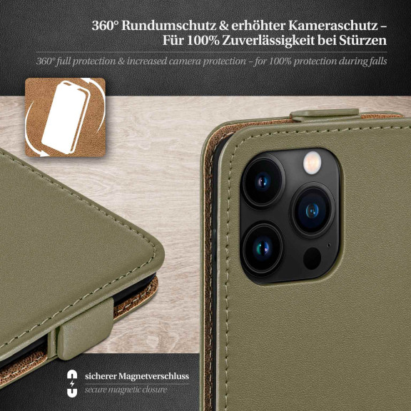 moex Flip Case iPhone 16 Pro Klapphülle Leder Optik – Weiteres Produktbild 3 moex Flip Case iPhone 16 Pro Klapphülle Leder Optik – Weiteres Produktbild 3