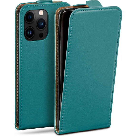 moex Flip Case iPhone 16 Pro Klapphülle Leder Optik – Weiteres Produktbild 1