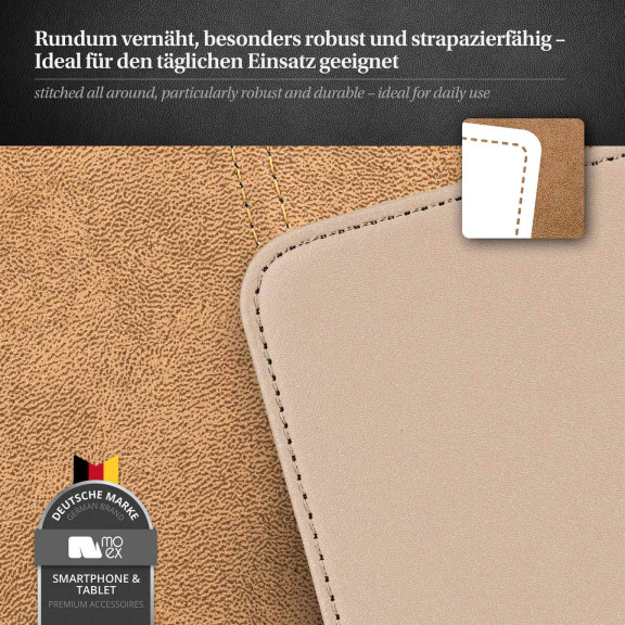 moex Flip Case iPhone 16 Pro Klapphülle Leder Optik – Weiteres Produktbild 5