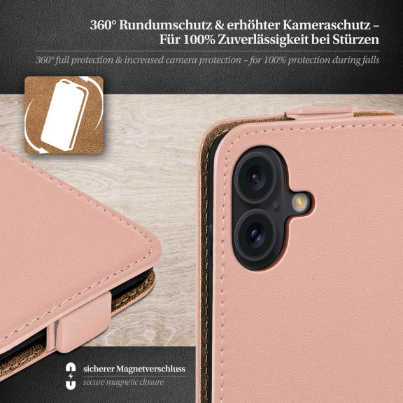 moex Flip Case iPhone 16 Klapphülle Leder Optik – Weiteres Produktbild 3 moex Flip Case iPhone 16 Klapphülle Leder Optik – Weiteres Produktbild 3