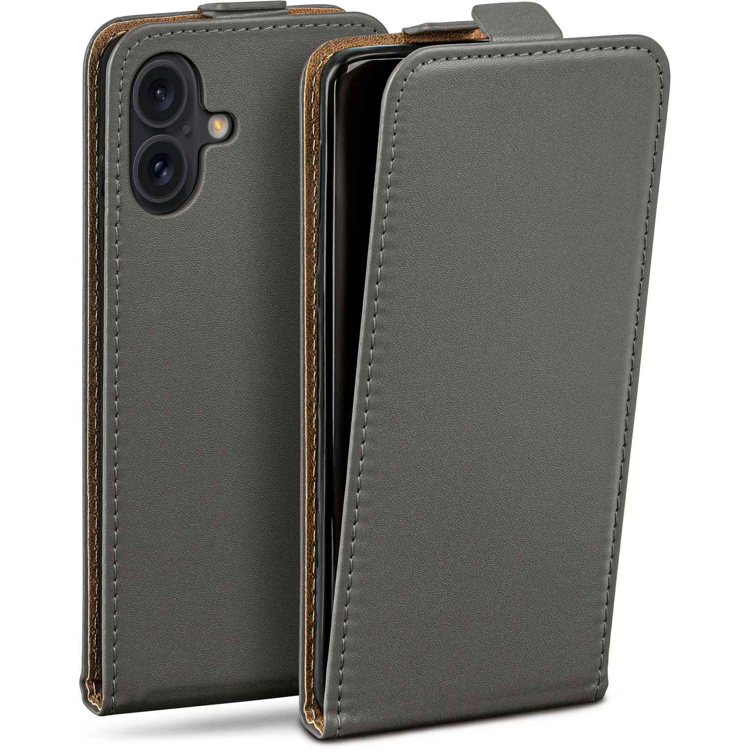 moex Flip Case iPhone 16 Klapphülle Leder Optik – Weiteres Produktbild 1 moex Flip Case iPhone 16 Klapphülle Leder Optik – Weiteres Produktbild 1