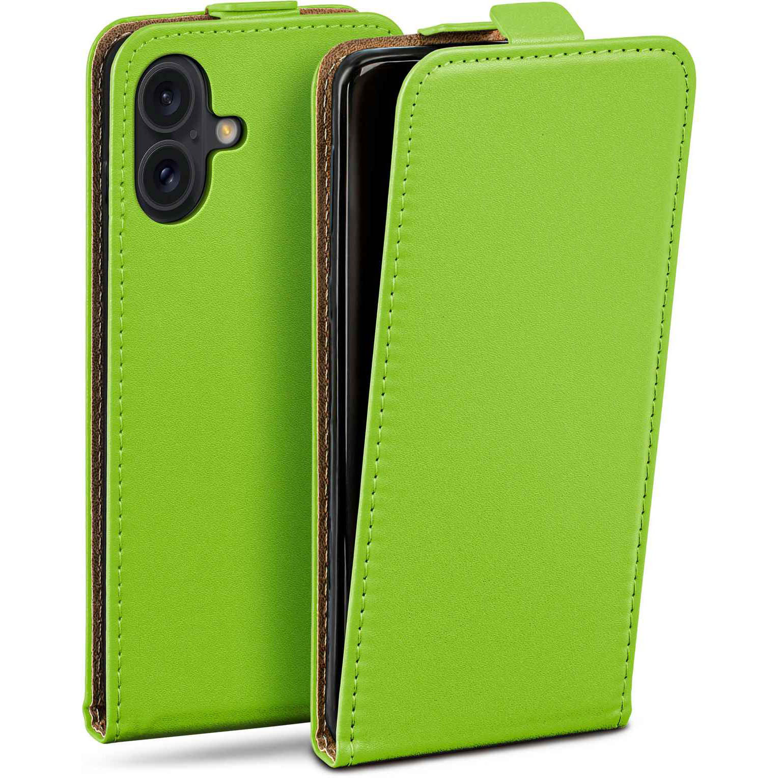 moex Flip Case iPhone 16 Klapphülle Leder Optik – Weiteres Produktbild 1 moex Flip Case iPhone 16 Klapphülle Leder Optik – Weiteres Produktbild 1