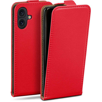 moex Flip Case iPhone 16 Klapphülle Leder Optik – Rubinrot moex Flip Case iPhone 16 Klapphülle Leder Optik – Rubinrot