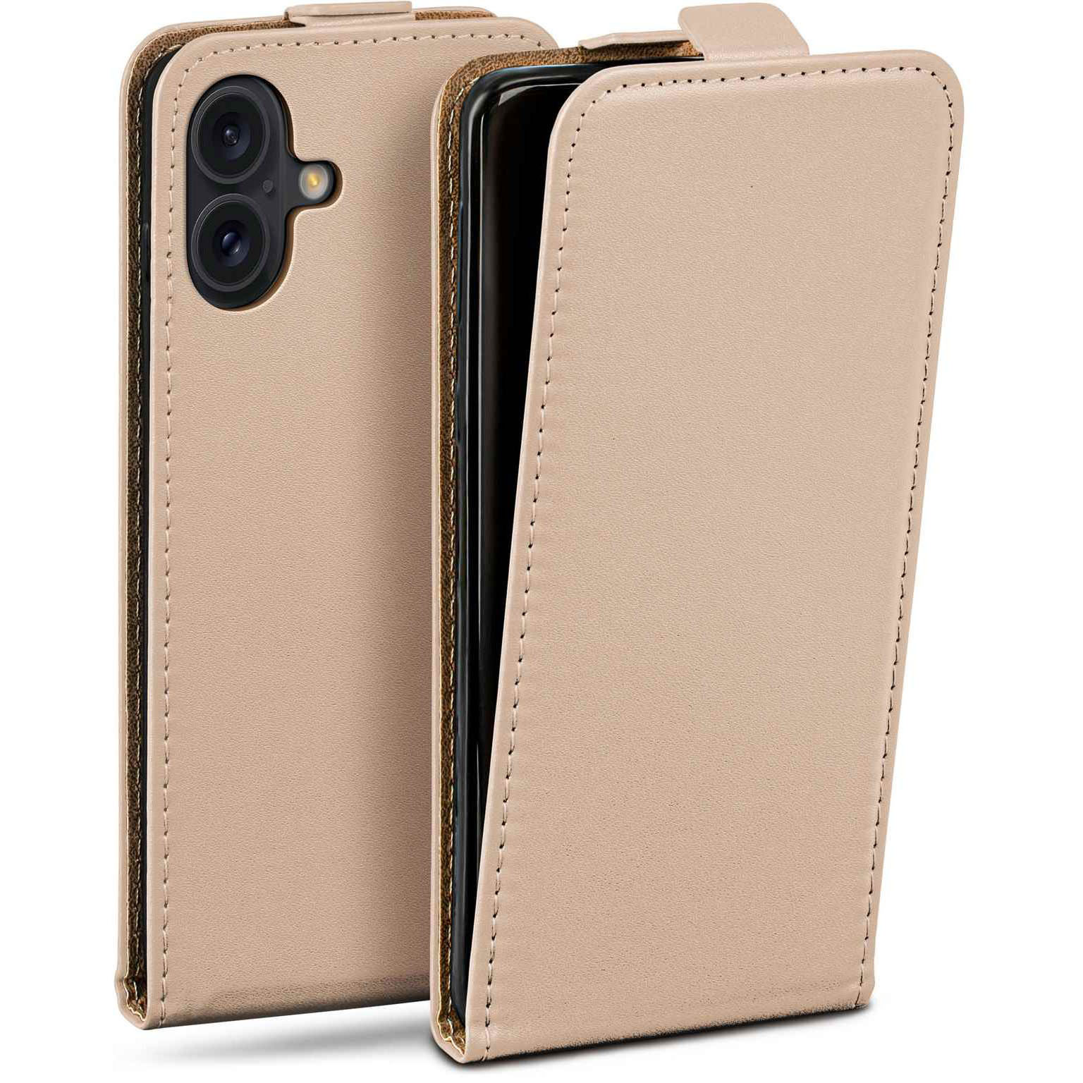 moex Flip Case iPhone 16 Klapphülle Leder Optik – Weiteres Produktbild 1