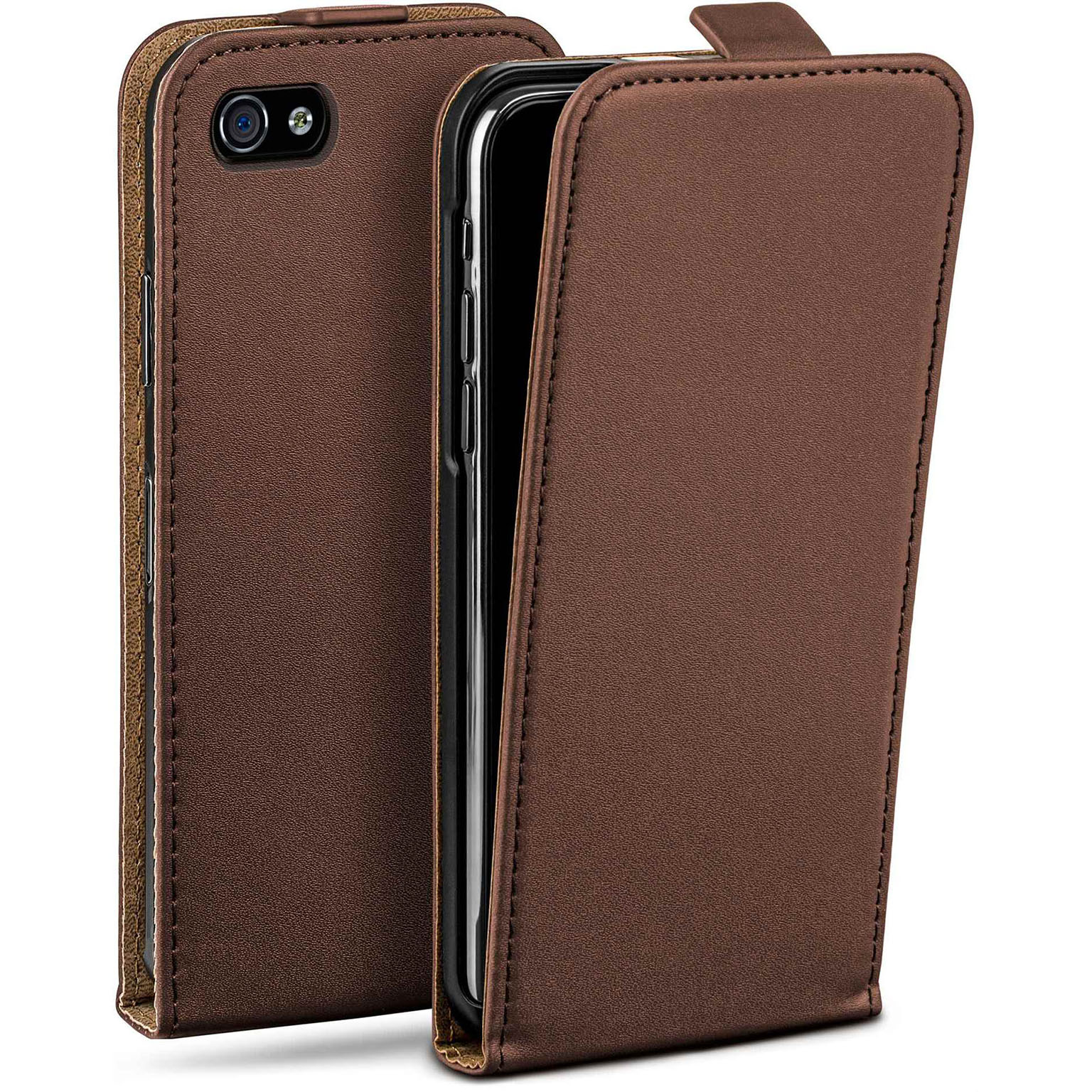 moex Flip Case iPhone 4 Klapphülle Leder Optik – Weiteres Produktbild 1 moex Flip Case iPhone 4 Klapphülle Leder Optik – Weiteres Produktbild 1