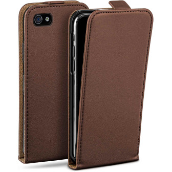 moex moex Flip Case iPhone 4 Klapphülle Leder Optik – Oxide-Brown