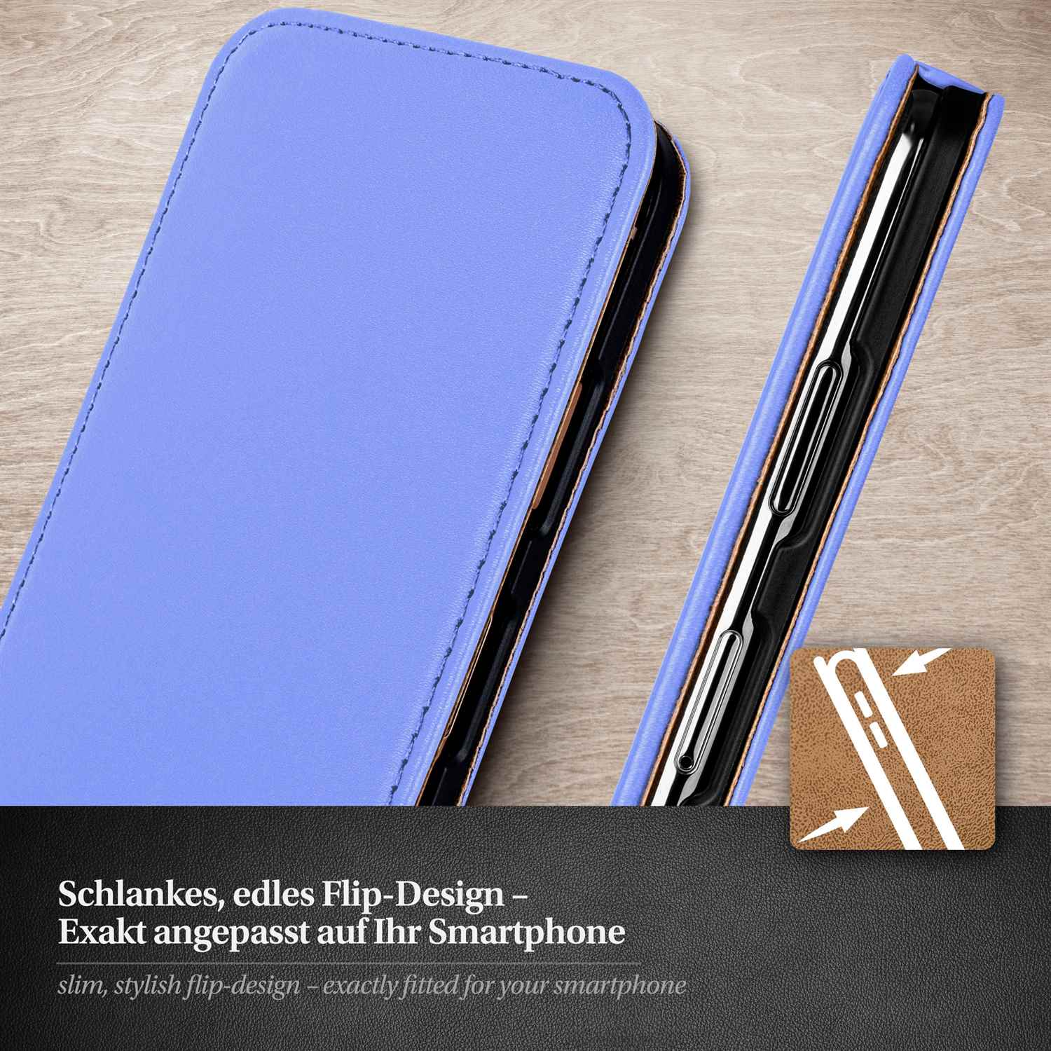 moex Flip Case iPhone 4 Klapphülle Leder Optik – Weiteres Produktbild 1
