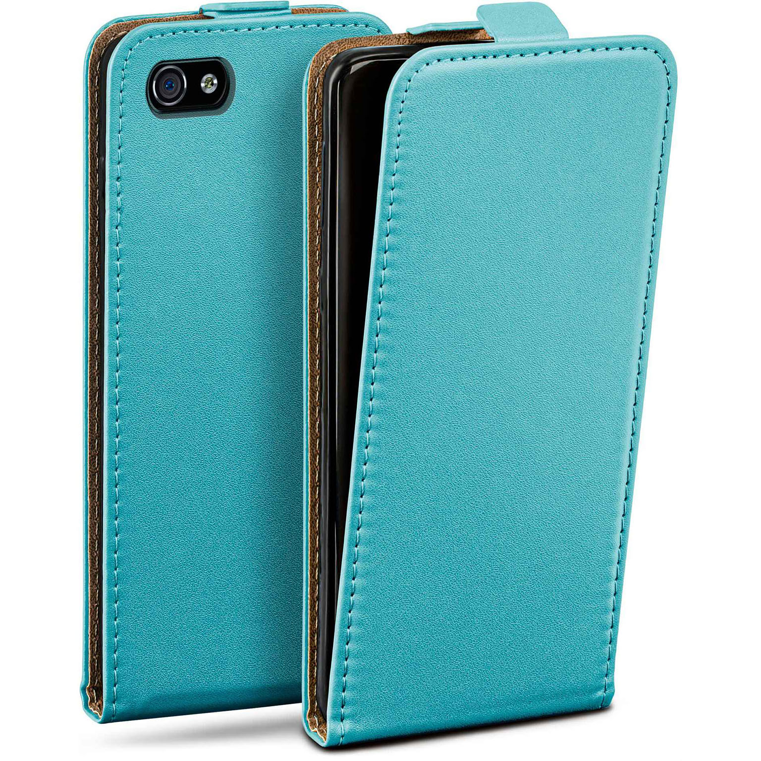 moex Flip Case iPhone 4 Klapphülle Leder Optik Hauptbild