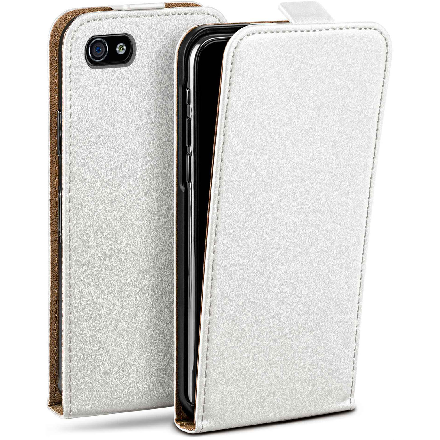 moex Flip Case iPhone 4 Klapphülle Leder Optik Hauptbild