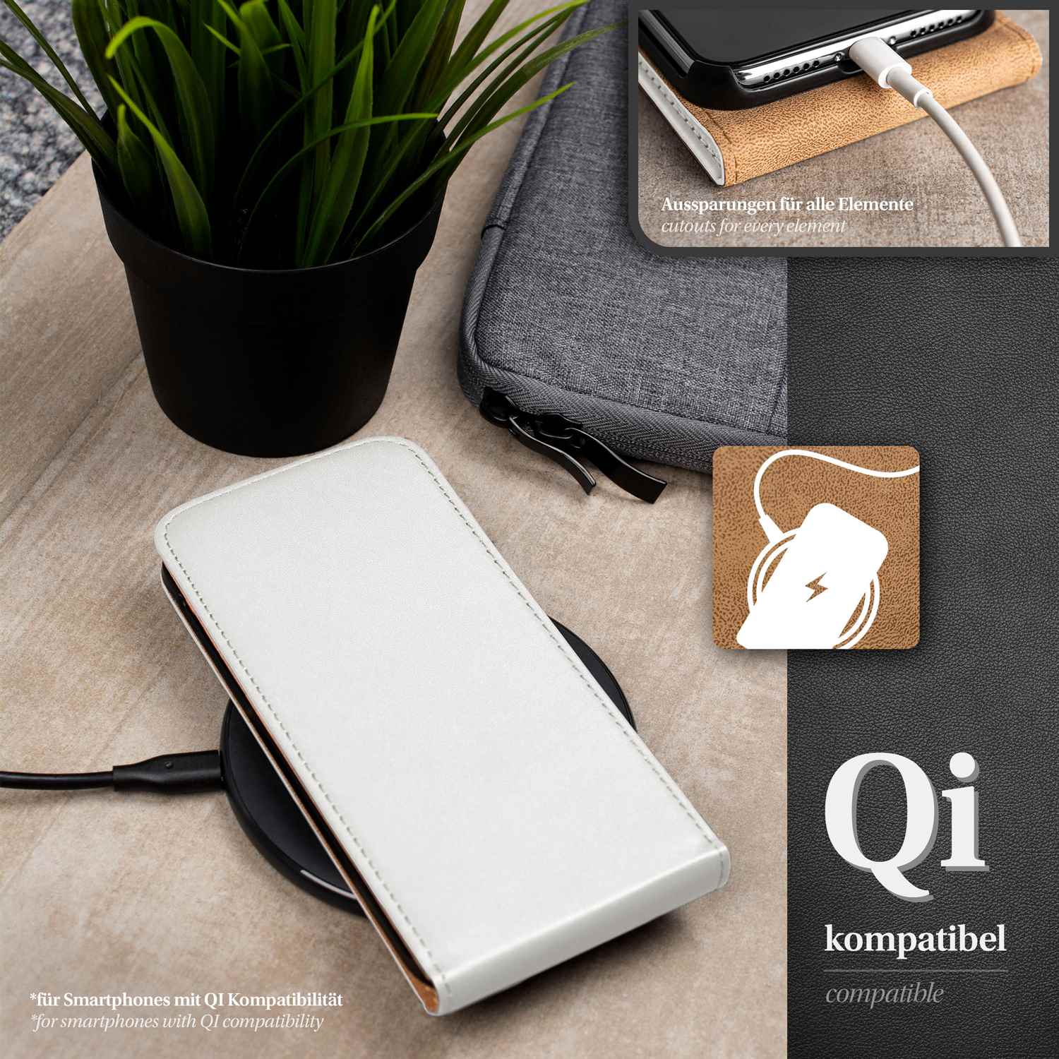 moex Flip Case iPhone 4 Klapphülle Leder Optik – Weiteres Produktbild 5
